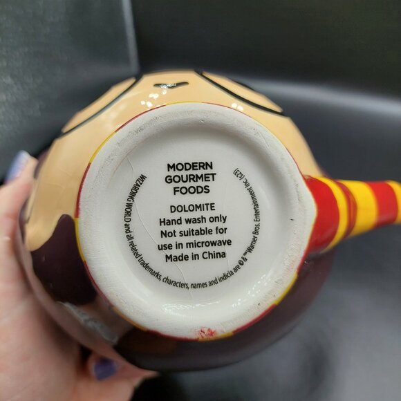 2 Harry Potter Ceramic 3D Face Figural Coffee Mug & Hufflepuff Cauldron EUC - Picture 7 of 12